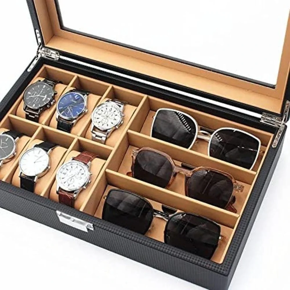 Masterwatchmaker Display Case 6 Watches 3 Glasses- NEW